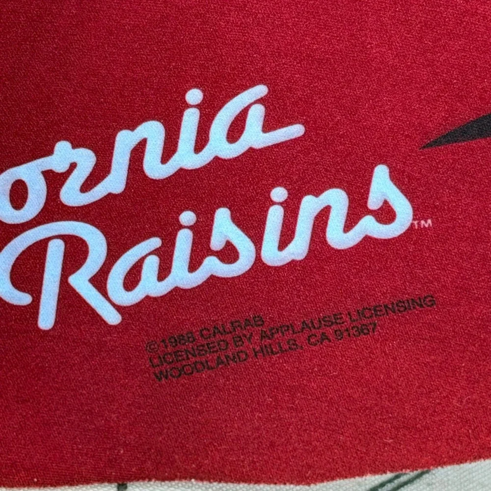 California Raisins Costume Mask OS Red Vintage 1988 Foam Character Applause